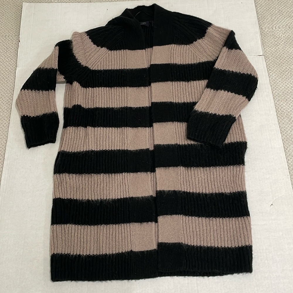 All Saints Black and Brown Striped Cardigan